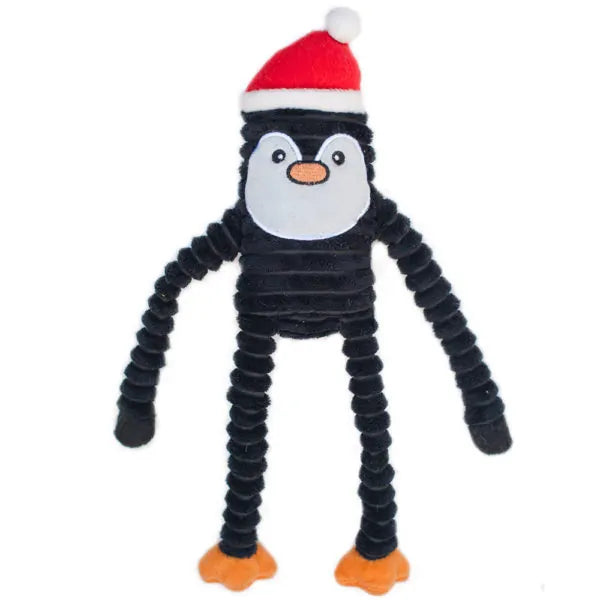 ZippyPaws Holiday Crinkle  Penguin  |  Crinkle Squeaky Plush Toy