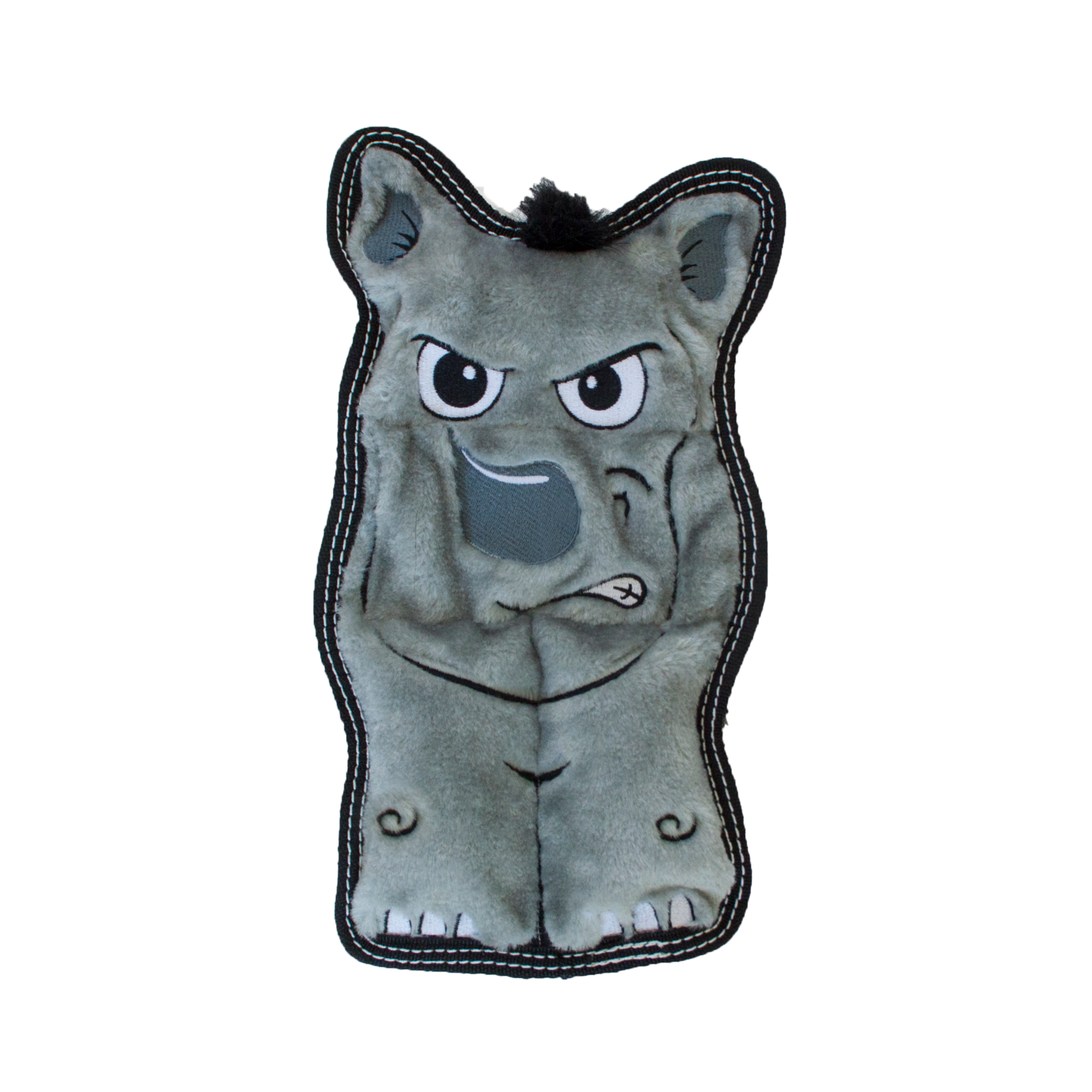 Outward Hound Tough Seamz  Rhino Medium  |  No-Stuffing Squeaky Plush Toy