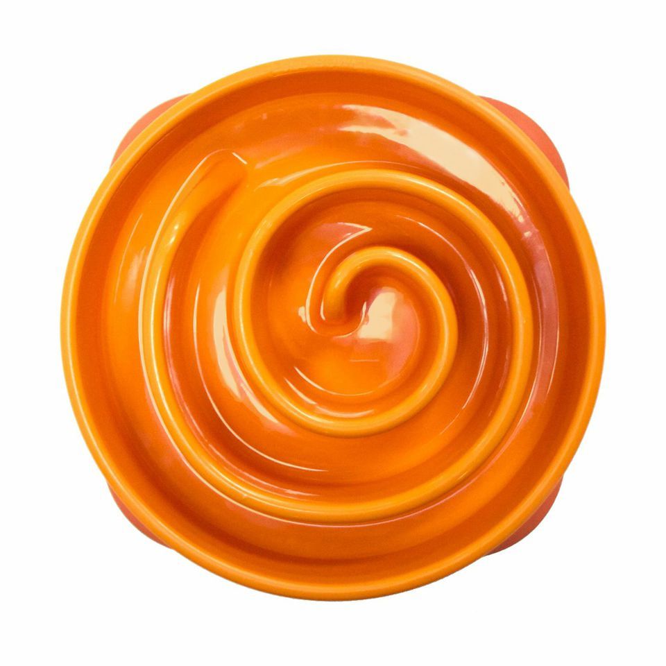 Outward Hound Fun Feeder  Mini Orange  |  Interactive Slow Feeding Bowl