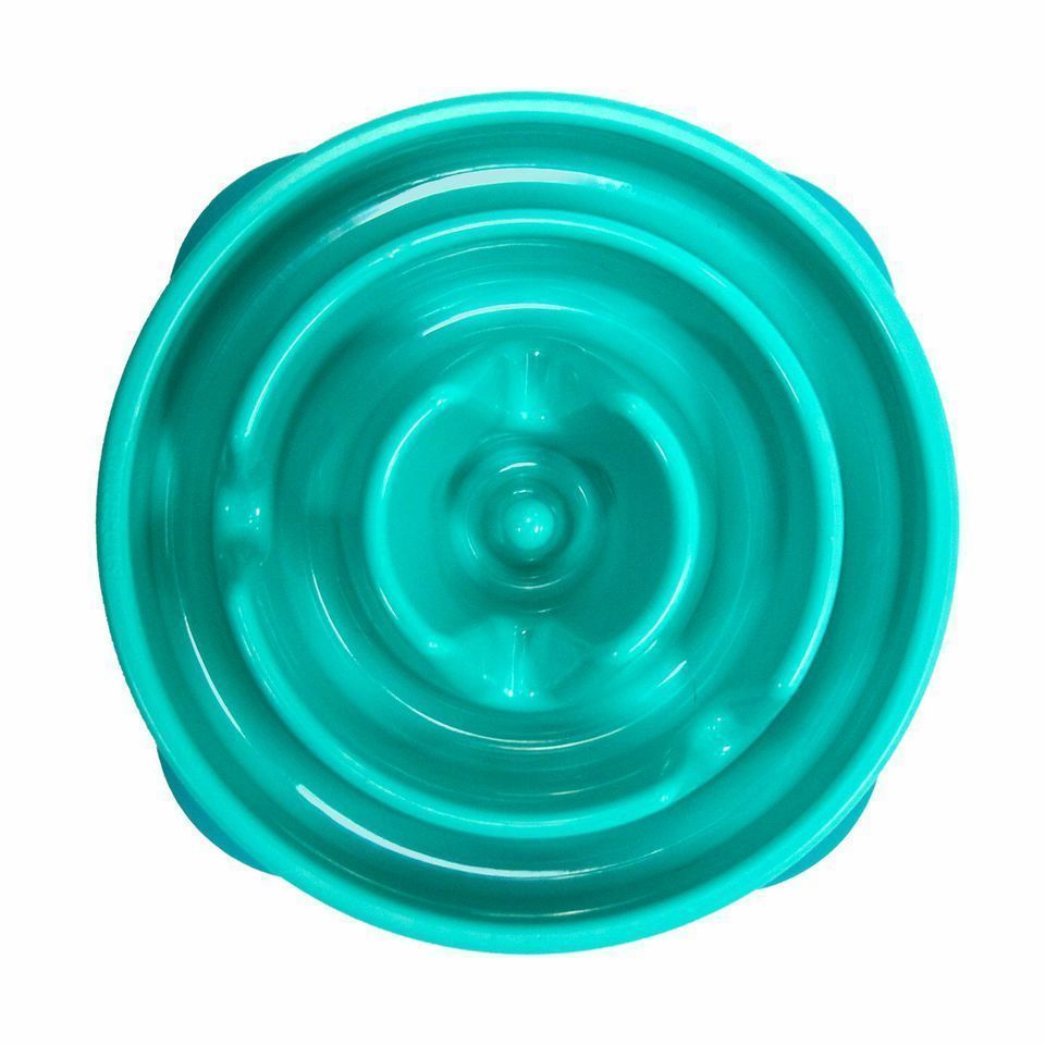 Outward Hound Fun Feeder  Mini Teal   |  Interactive Slow Feeding Bowl