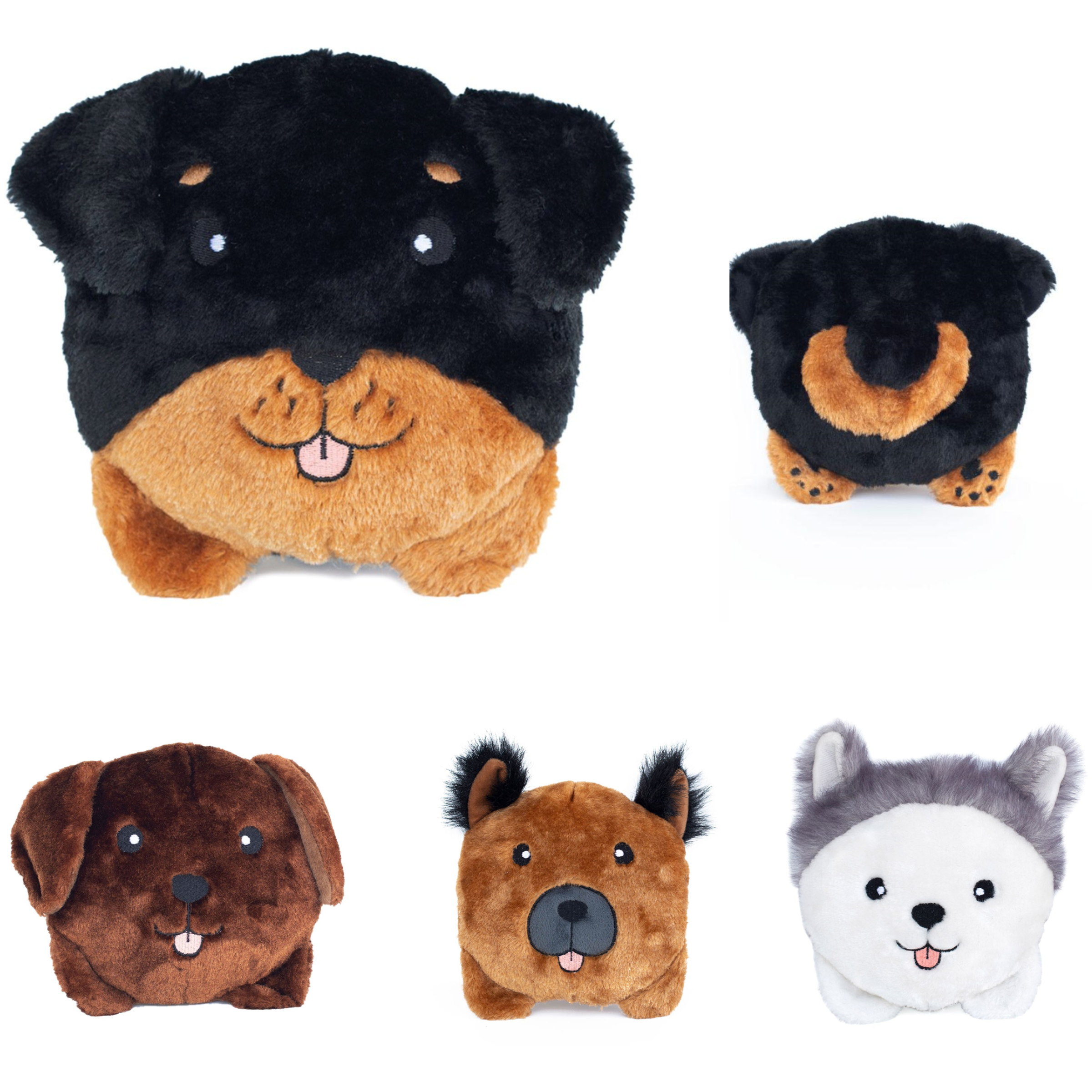 ZippyPaws Squeakie Buns  |  Squeaky Plush Toy
