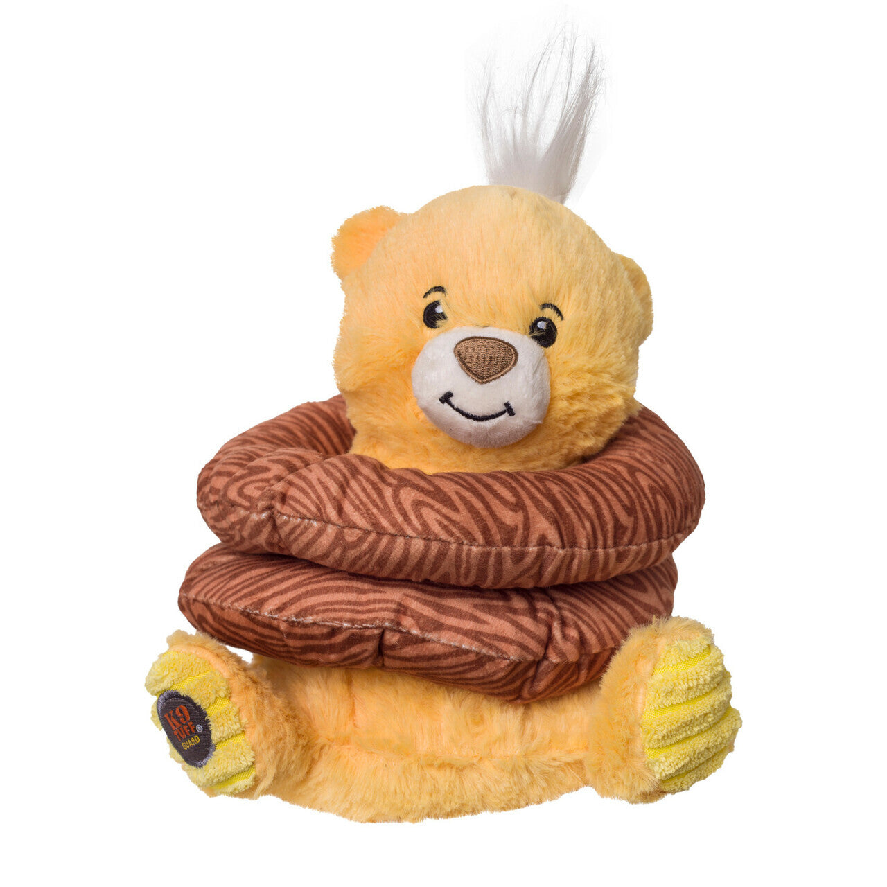 Charming Pet Ringamals  Bear  |  Plush Puzzle Squeaky Dog Toy