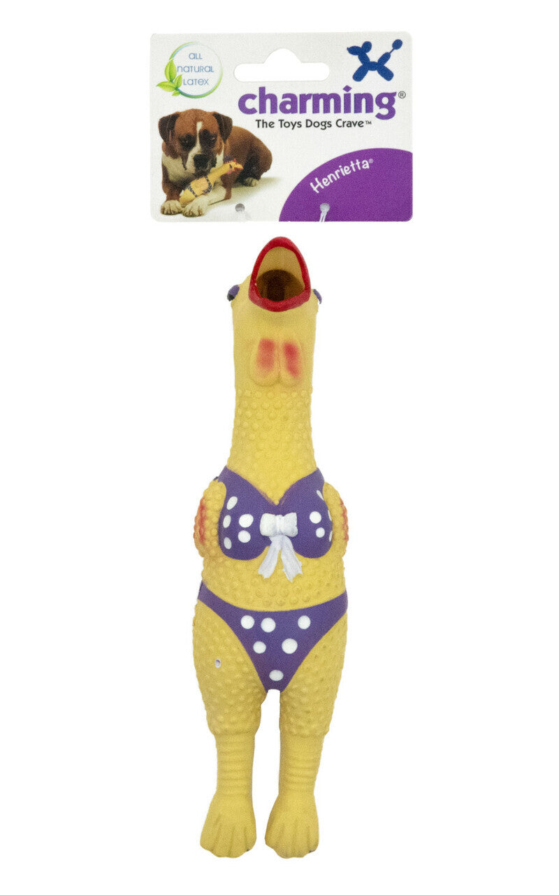 Charming Pet Squawkers  Henrietta  |  Latex Extreme Squeaker Dog Toy