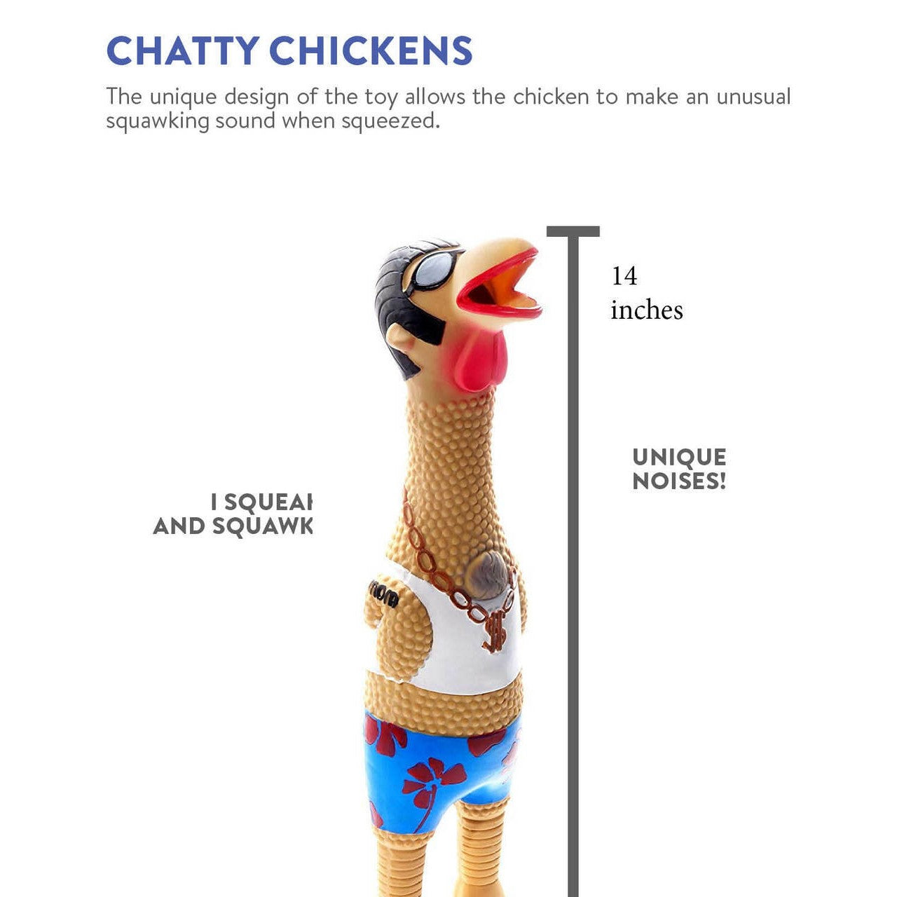 Charming Pet Squawkers  Earl  |  Latex Extreme Squeaker Dog Toy