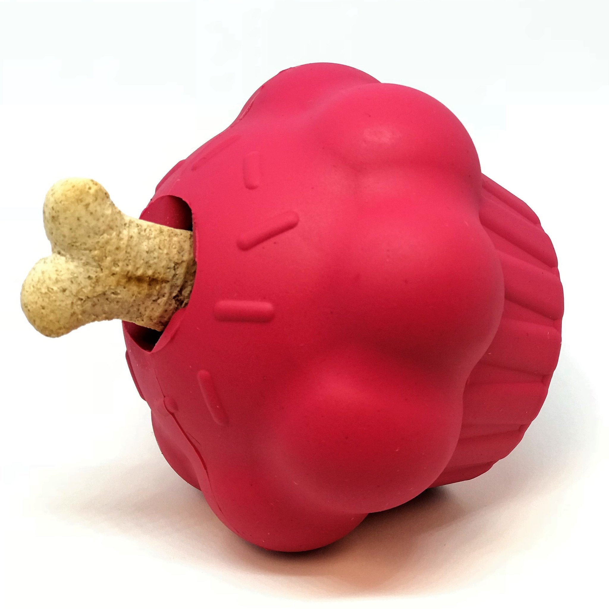 MuttsKickButt Cupcake Treat Dispenser  |  Durable Rubber Dog Chew Toy