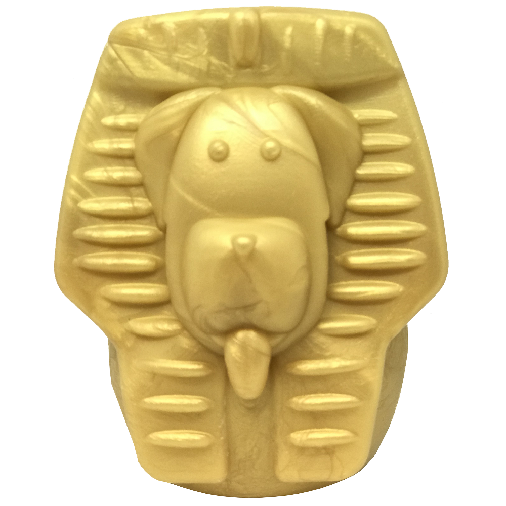 MuttsKickButt TPE Doggie Pharaoh Treat Dispenser  |  Durable Synthetic Rubber Dog Chew Toy
