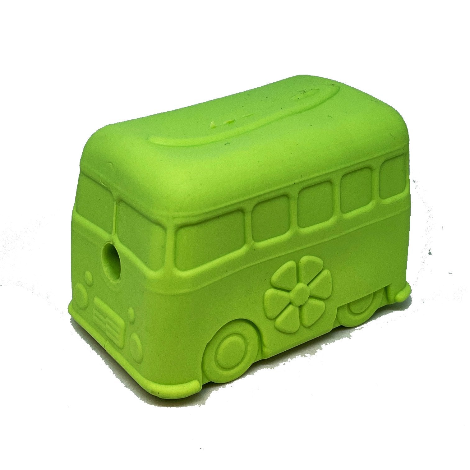 MuttsKickButt TPE Surf's Up Retro Van Treat Dispenser  |  Durable Synthetic Rubber Dog Chew Toy