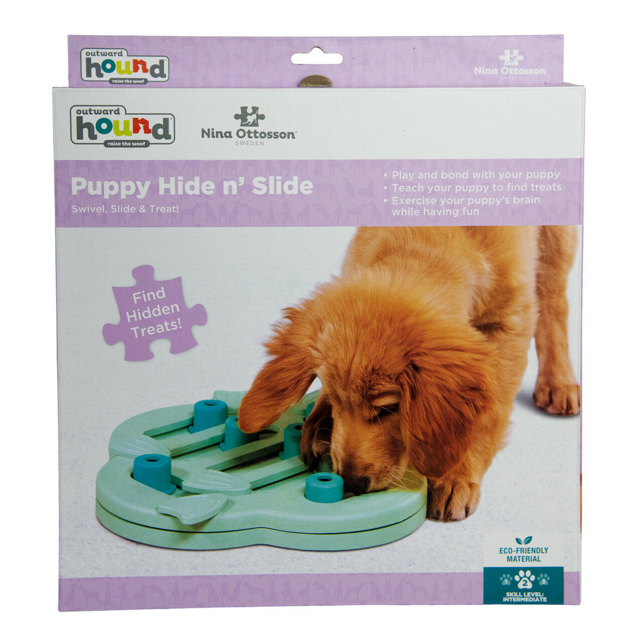 Nina Ottosson Hide & Slide for Puppies  |  Interactive Puzzle Toy
