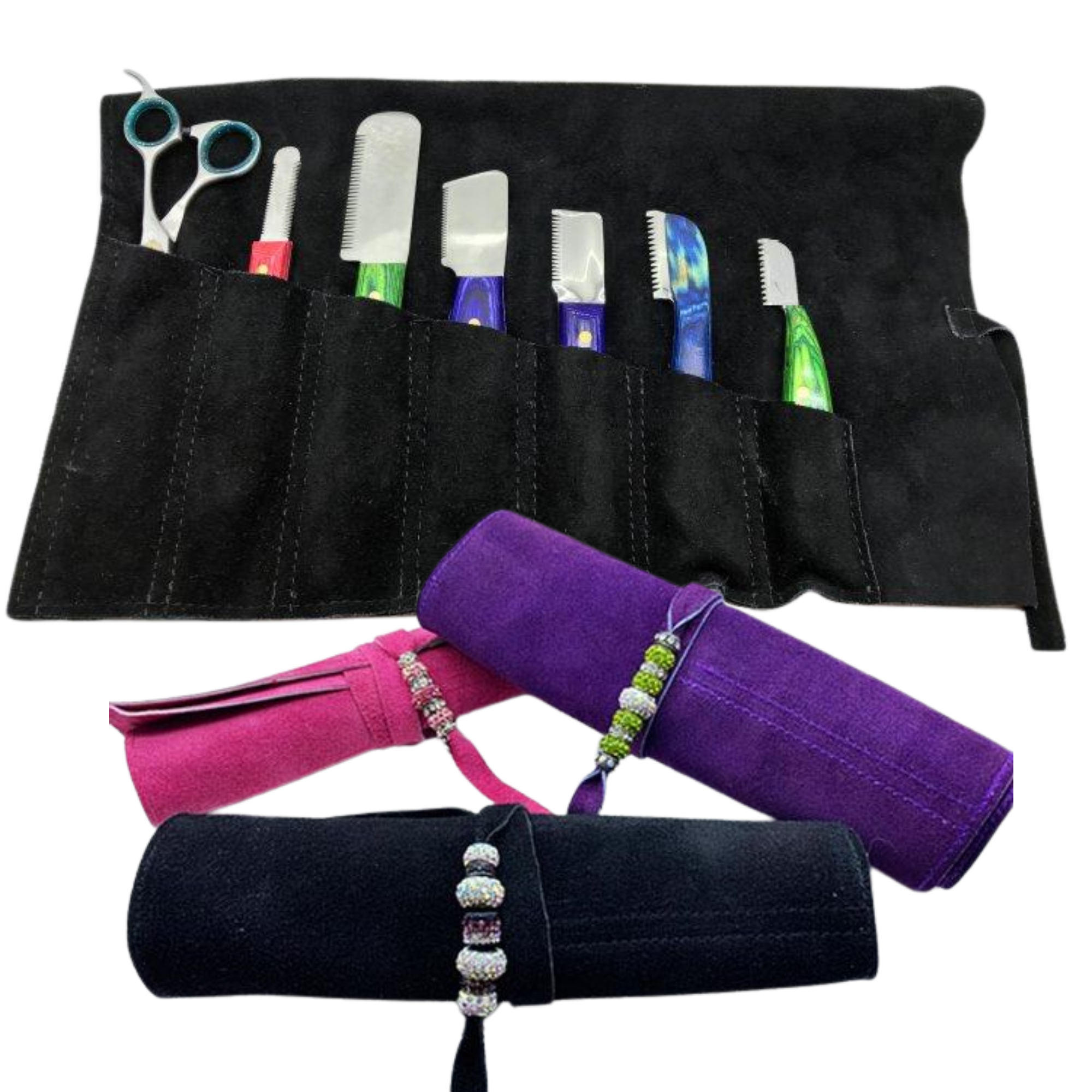 ASHLEY CRAIG Suede Tool Roll Up