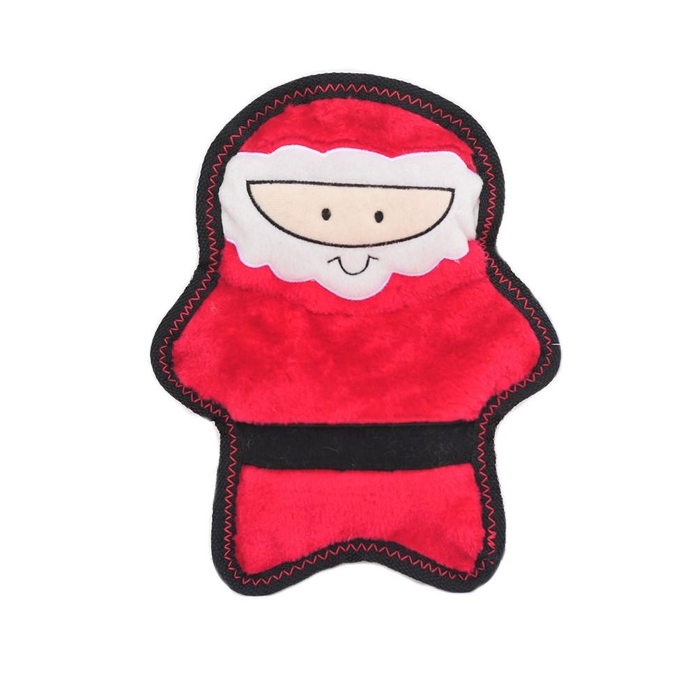 ZippyPaws Z-Stitch® Santa  |  No-Stuffing Durable Squeaky Plush Toy