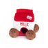 ZippyPaws Holiday Zippy Burrow  Santa's Milk and Cookies  |  Interactive Plush Puzzle Toy