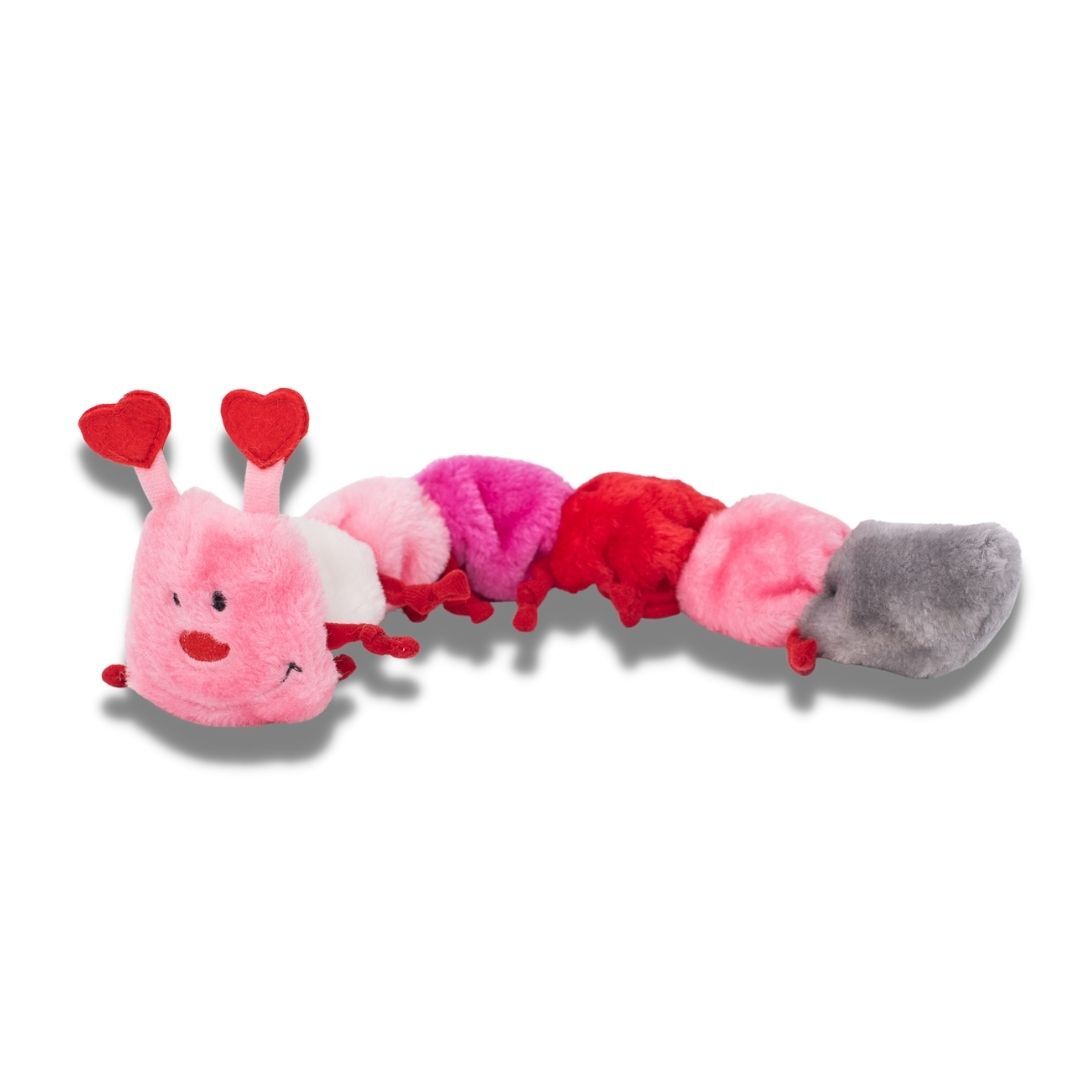 ZippyPaws Valentine's Large Caterpillar  |  Squeaky Plush Toy