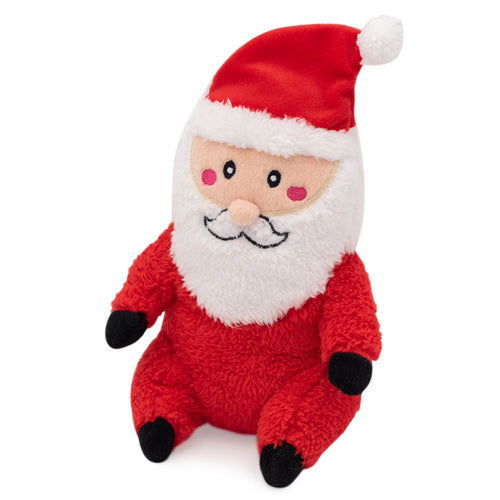 ZippyPaws Christmas Holiday Cheeky Chumz  Santa  |  Squeaky Plush Toy