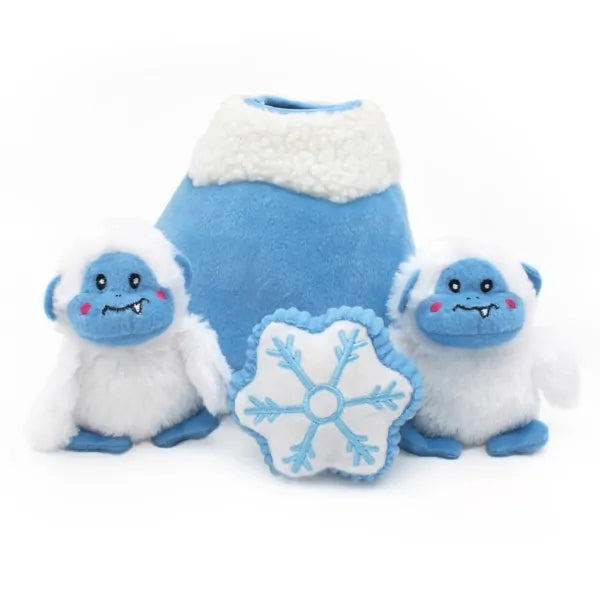 ZippyPaws Zippy Burrow  Yeti Mountain  |  Interactive Plush Puzzle Toy