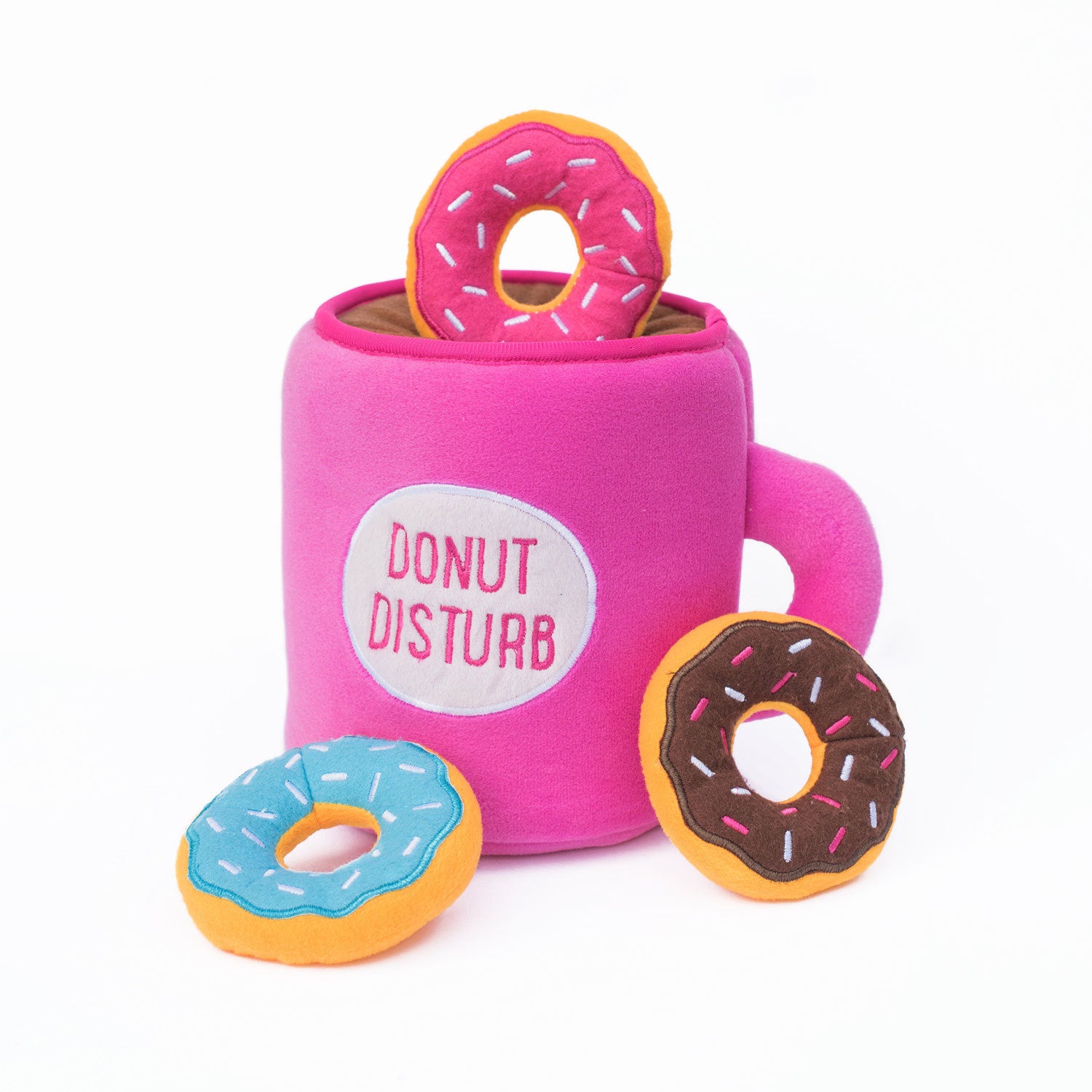 ZippyPaws Zippy Burrow  Coffee and Donutz  |  Interactive Plush Puzzle Toy