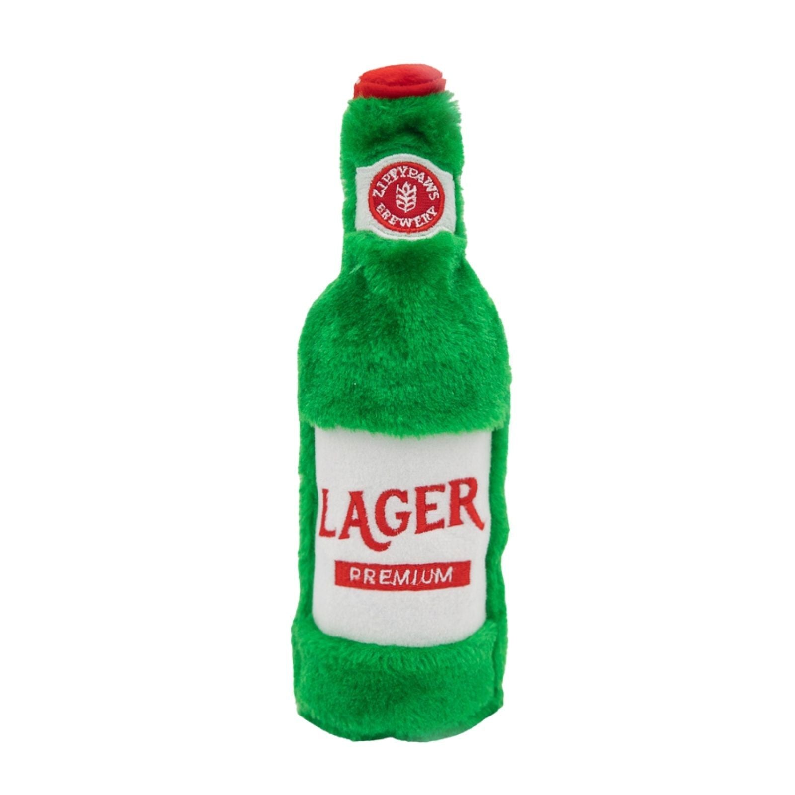 ZippyPaws Happy Hour Crusherz  Beer Bottle Toys  |  Plush Squeaky Bottle Toys