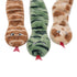 ZippyPaws Skinny Peltz  3-pack (Desert Snakes)  |  No-Stuffing Squeaky Plush Toys