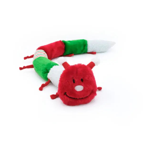 ZippyPaws Holiday Deluxe Caterpillar  |  Squeaky Plush Toy