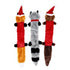 ZippyPaws Holiday Skinny Peltz 3 Pack (Santa, Fox & Raccoon)  |  No-Stuffing Squeaky Plush Toys