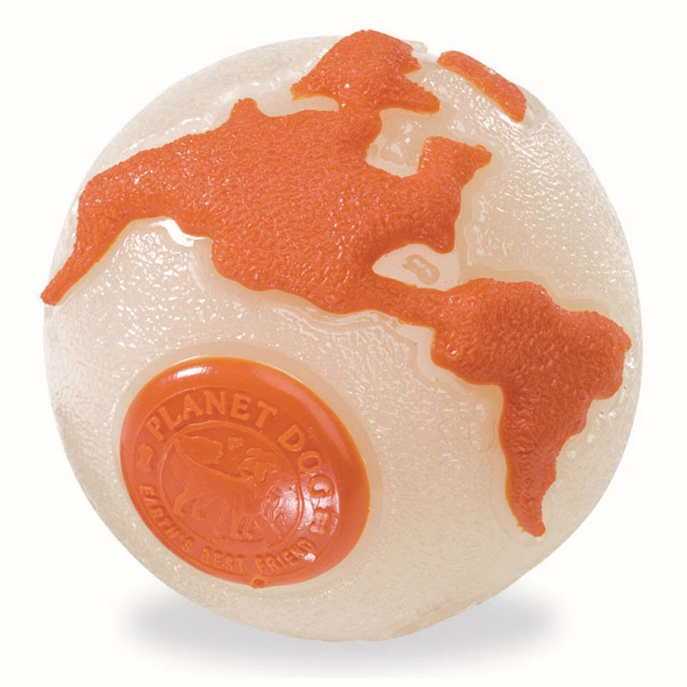 Planet Dog Orbee-Tuff Planet Ball  Glow in the Dark & Orange