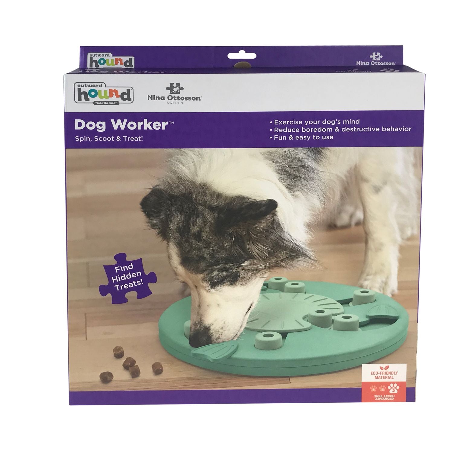 Nina Ottosson Dog Worker  Green Composite  |  Interactive Puzzle Toy