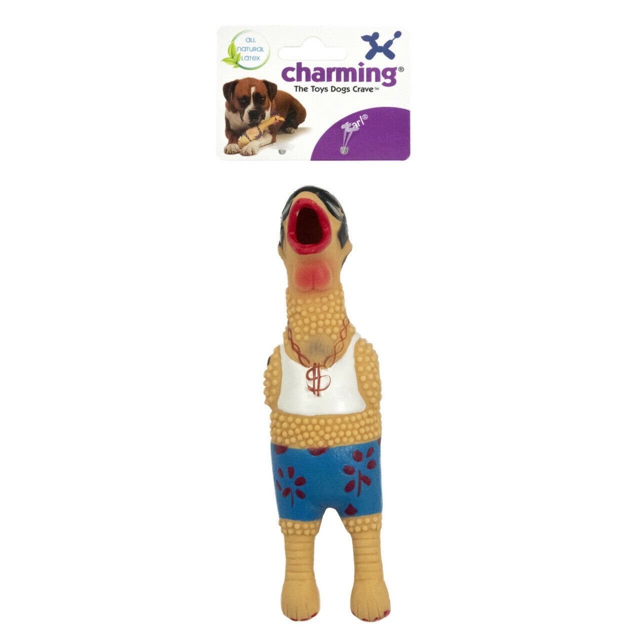 Charming Pet Squawkers  Earl  |  Latex Extreme Squeaker Dog Toy