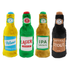 ZippyPaws Happy Hour Crusherz  Beer Bottle Toys  |  Plush Squeaky Bottle Toys