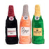 ZippyPaws Happy Hour Crusherz  Wine Bottle Toys  |  Plush Squeaky Bottle Toy