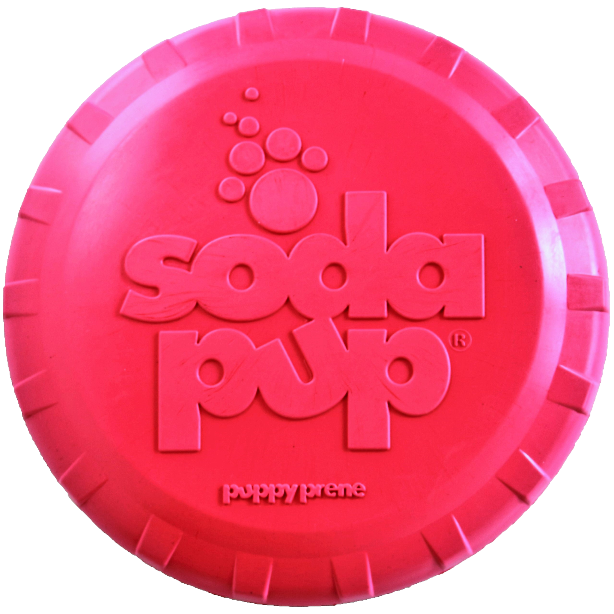 SodaPup Puppy Bottle Top Flyer  |  Durable Rubber Retrieving Frisbee