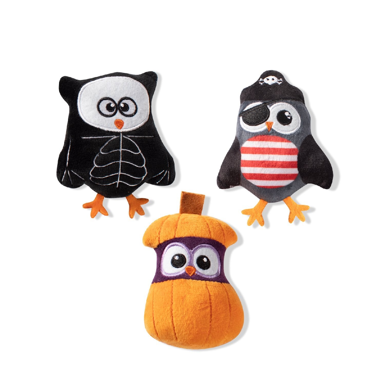 Fringe Studio PetShop Owl-O-Ween  |  Mini Squeaky Plush Toy Set