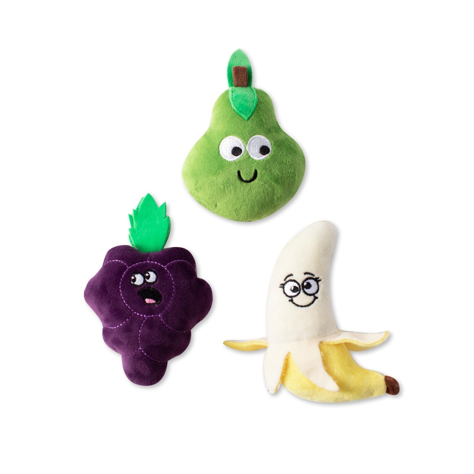 Fringe Studio PetShop Fruit  |  Mini Squeaky Plush Toy Set