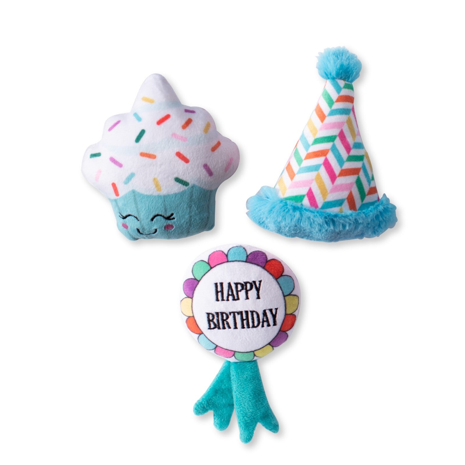 Fringe Studio PetShop Happy Bark Day  |  Mini Squeaky Plush Toy Set