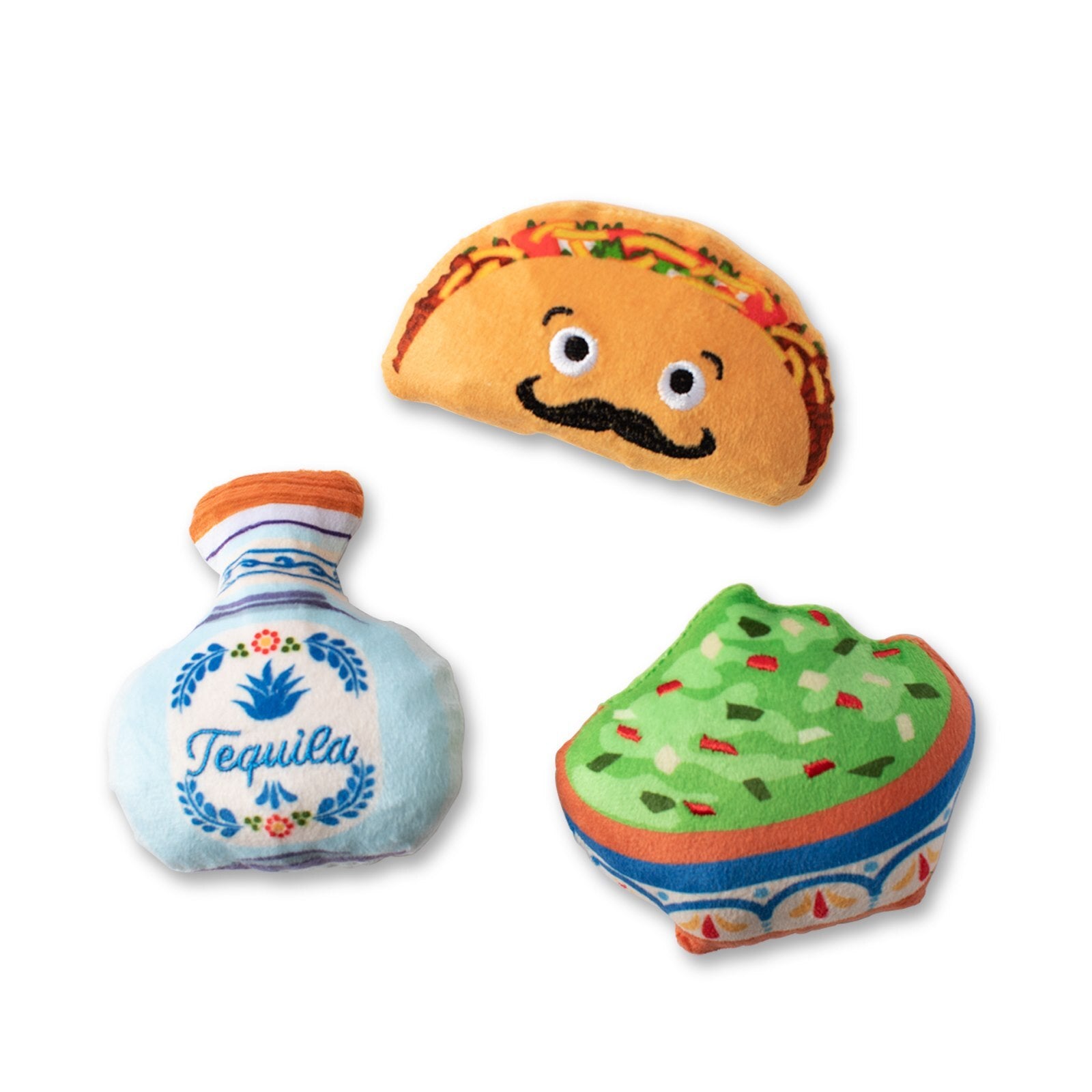 Fringe Studio PetShop Taco Tuesday  |  Mini Squeaky Plush Toy Set