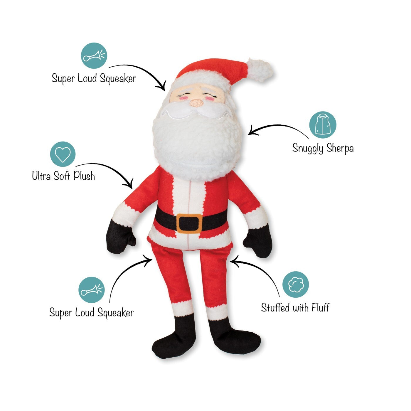 Fringe Studio PetShop Santa's Back In Town  |  Squeaky Plush Toy