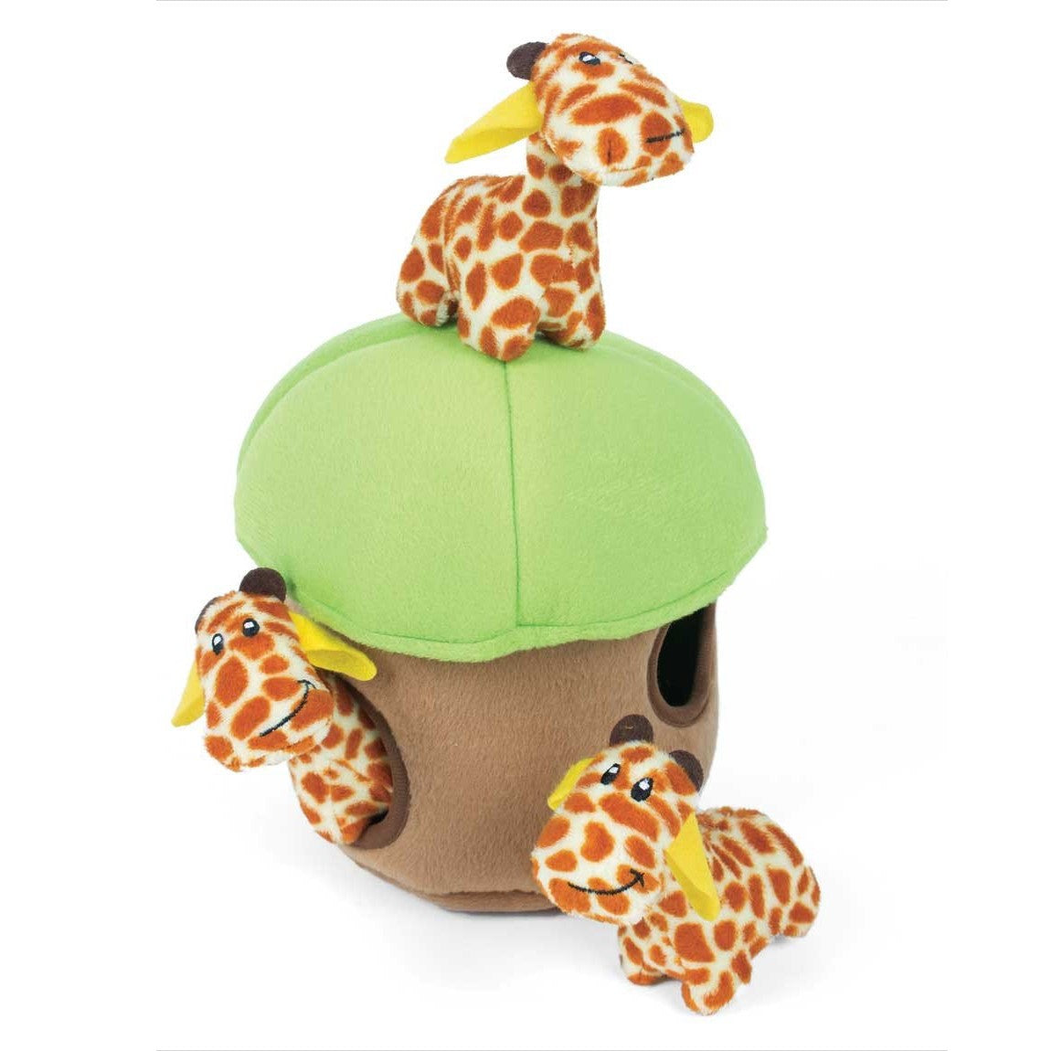 ZippyPaws Zippy Burrow  Giraffe Lodge  |  Interactive Plush Puzzle Toy