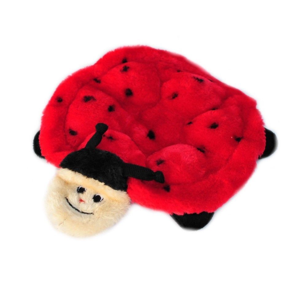 ZippyPaws Squeakie Crawler  Betsey the Ladybug  |  No-Stuffing Squeaky Plush Toy