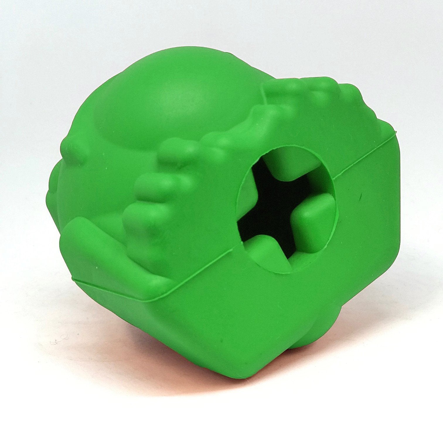 MuttsKickButt Bull Frog Treat Dispenser  |  Durable Rubber Dog Chew Toy