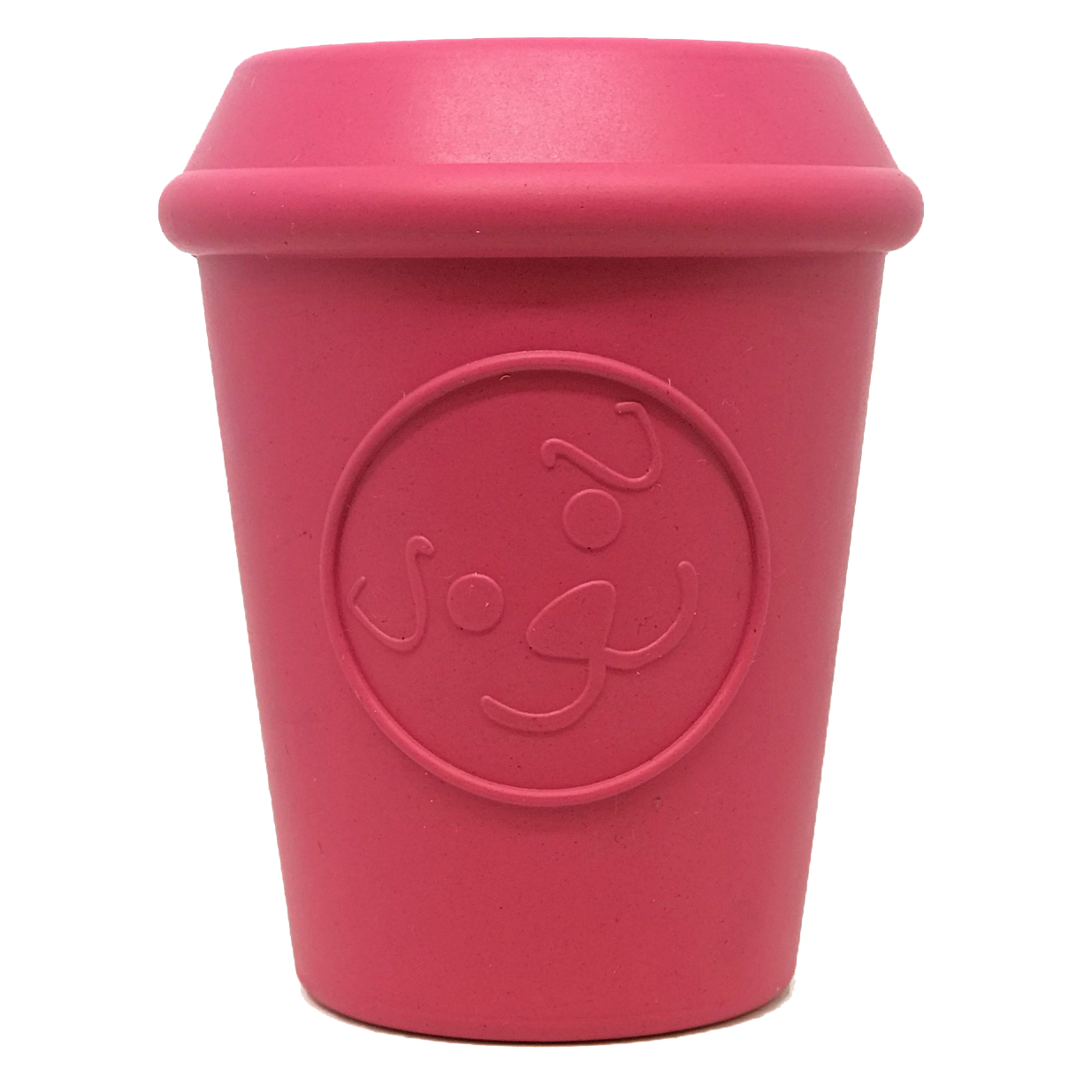 MuttsKickButt Coffee Cup Treat Dispenser  |  Durable Rubber Dog Chew Toy