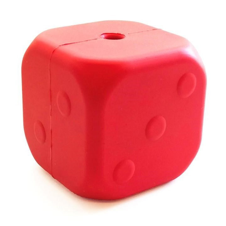MuttsKickButt Roll Of The Dice Treat Dispenser  |  Durable Rubber Dog Chew Toy