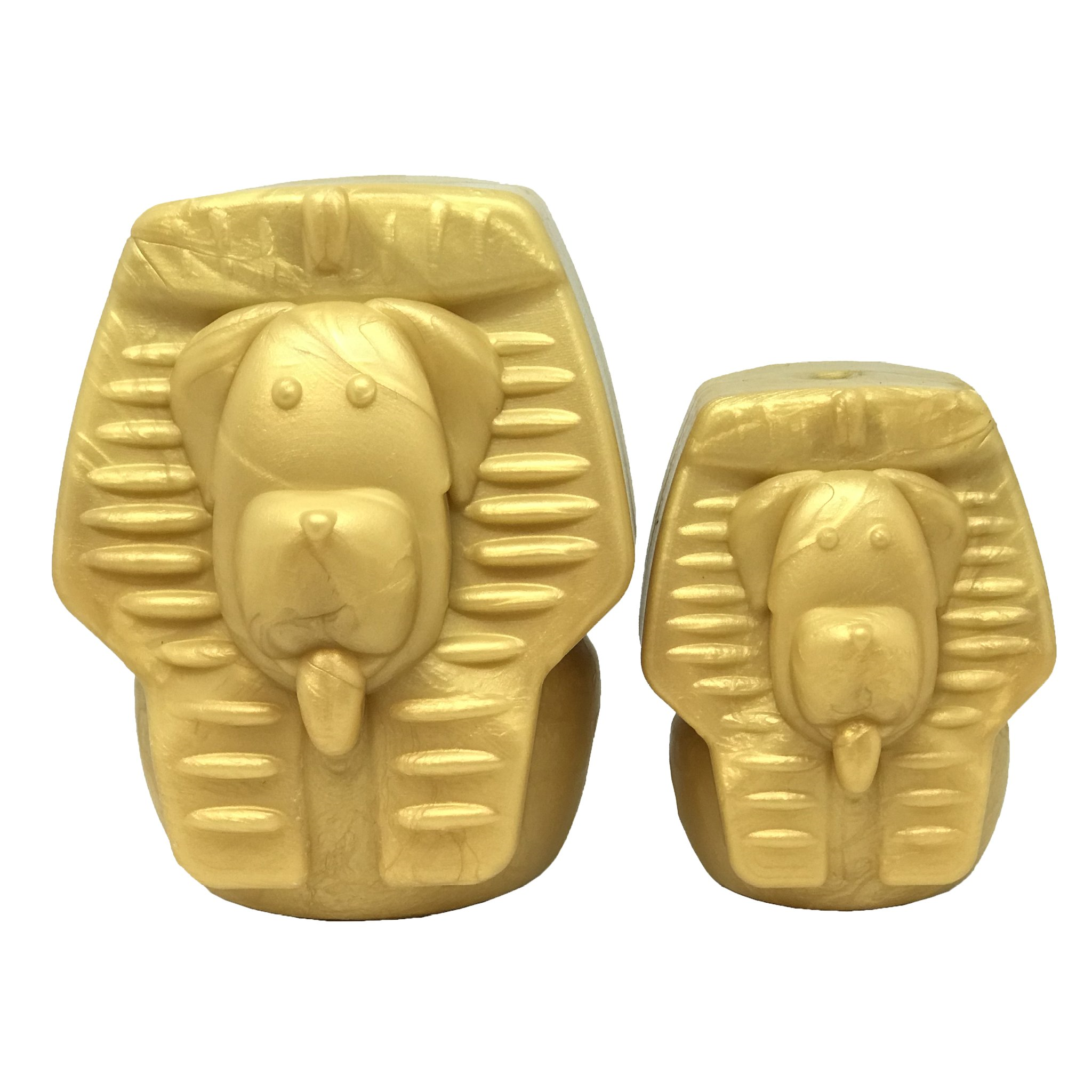 MuttsKickButt TPE Doggie Pharaoh Treat Dispenser  |  Durable Synthetic Rubber Dog Chew Toy