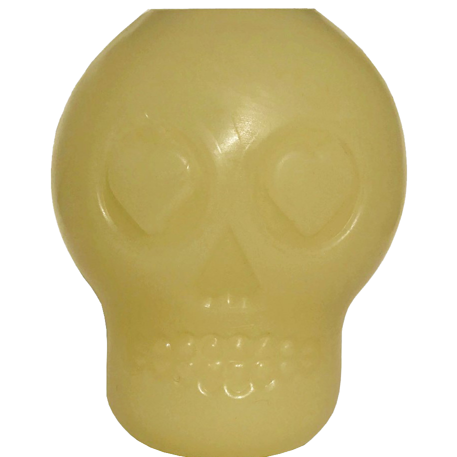 MuttsKickButt TPE Skull Treat Dispenser  |  Durable Synthetic Rubber Dog Chew Toy