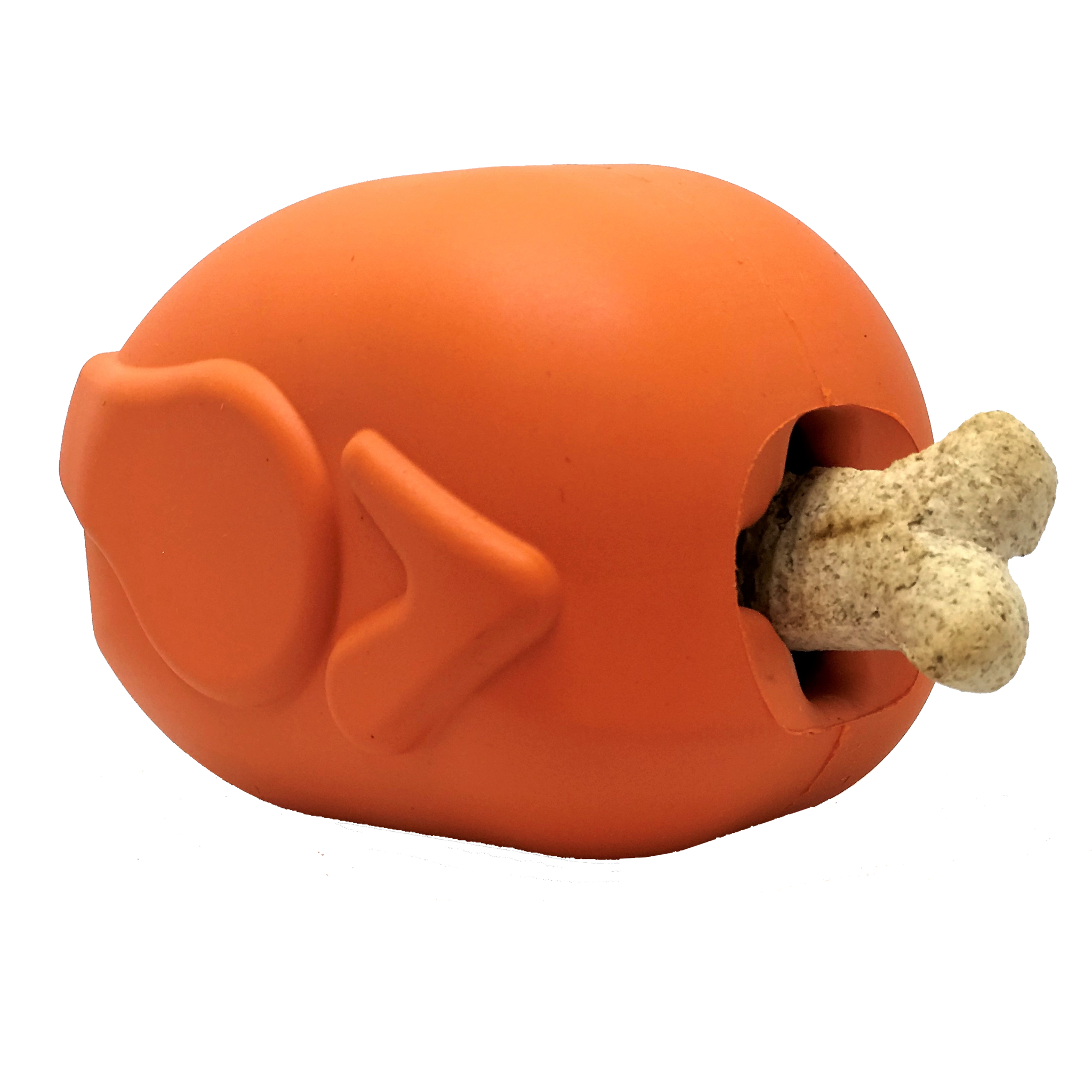 MuttsKickButt Roasted Turkey Treat Dispenser  |  Durable Rubber Dog Chew Toy