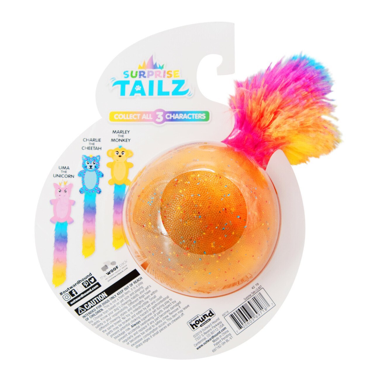 Outward Hound 2-in-1 Surprize Tailz  |  Ball & Plush Toy