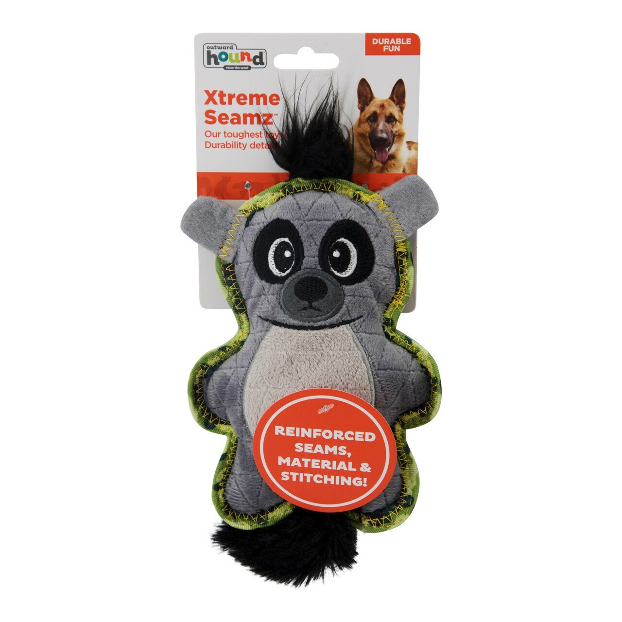 Outward Hound Xtreme Seamz  Lemur Small  |  Squeaky Plush Toy