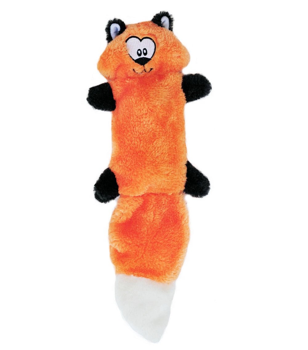 ZippyPaws Zingy  Fox  |  No-Stuffing Squeaky Plush Toy