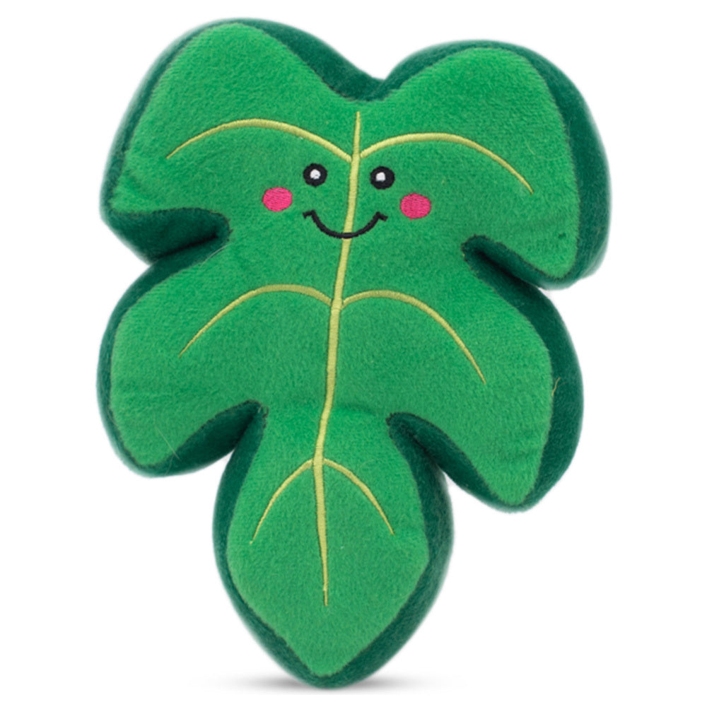 ZippyPaws Squeakie Pattiez  Monstera Leaf  |  Squeaky Plush Toy