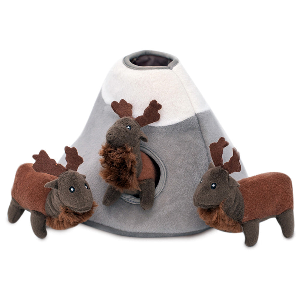 ZippyPaws Zippy Burrow  Elk Mountain  |  Interactive Plush Puzzle Toy