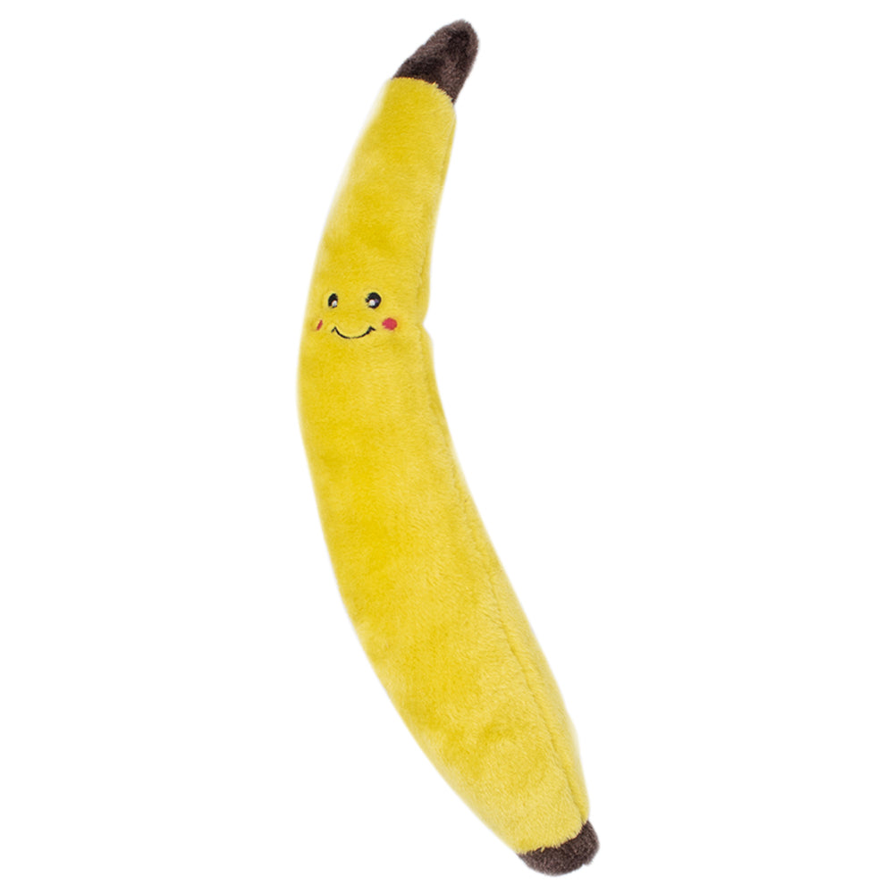 ZippyPaws Jigglerz  Banana  |  Shakeable Squeaky Plush Toy