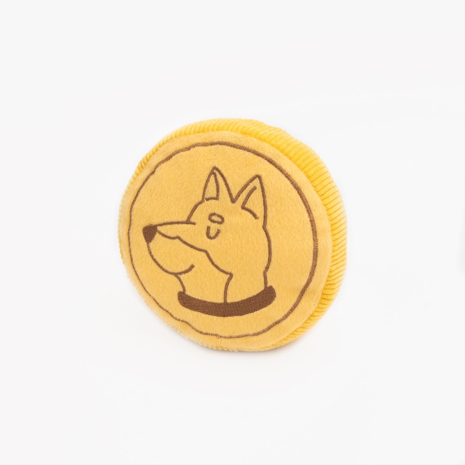 ZippyPaws Squeakie Pattiez  Zippy Bit Coin  |  Squeaky Plush Toy