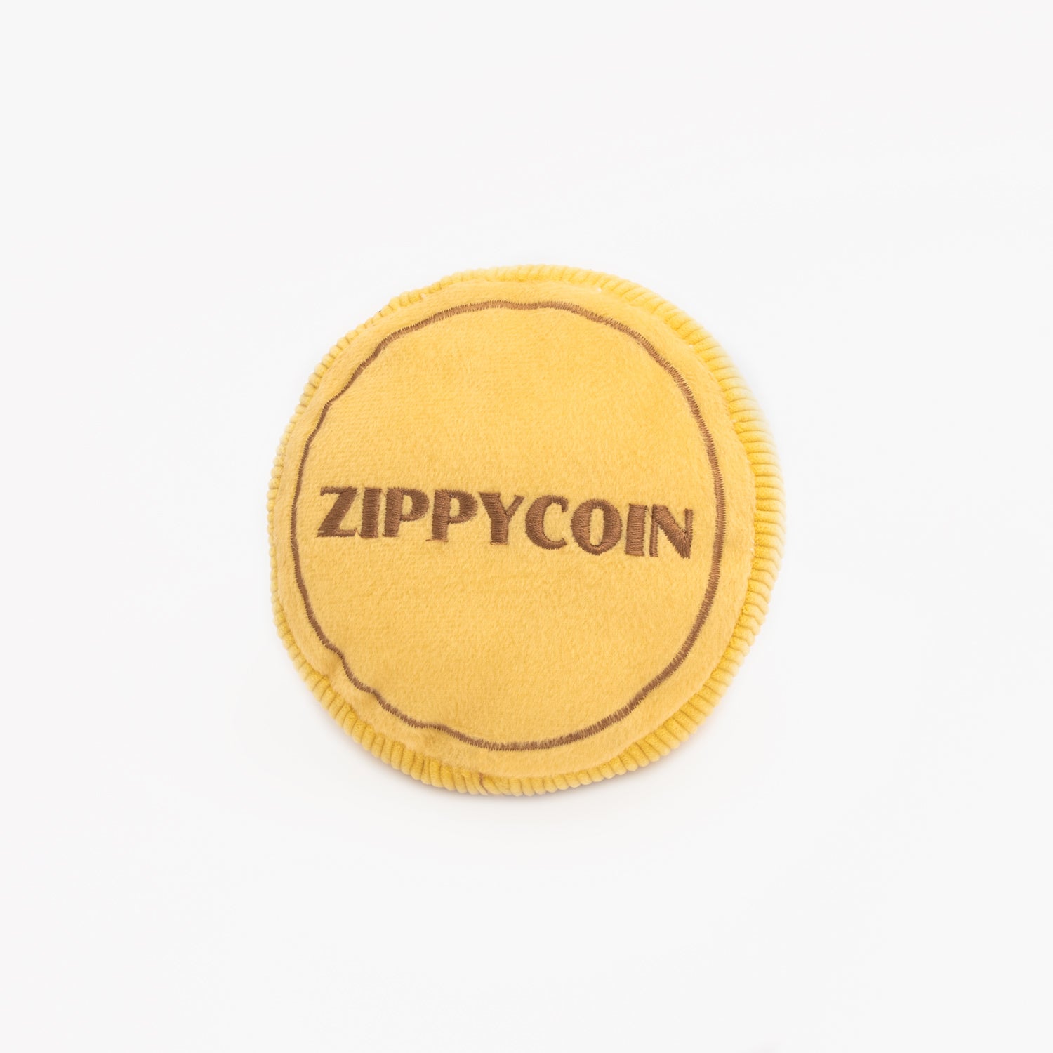 ZippyPaws Squeakie Pattiez  Zippy Bit Coin  |  Squeaky Plush Toy